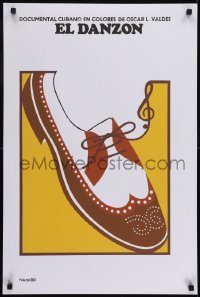 3t175 EL DANZON silkscreen Cuban R1990s artwork of foot in a really cool shoe by Niko!