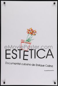 3t176 ESTETICA silkscreen Cuban 1984 artwork of a flower pot over the title by Fernando Bencomo Cue!