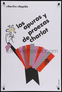 3t188 LOS APUROS Y PROEZAS DE CHARLOT silkscreen Cuban R1990s great artwork by Ayala!