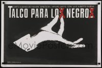3t202 TALCO PARA LOS NEGROS silkscreen Cuban 1992 Ernesto Ferrnand, title has 2 letters crossed out!