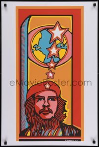 3t203 UNKNOWN CUBAN POSTER silkscreen Cuban 1990s R. Martinez art of Che Guevara from earlier poster!