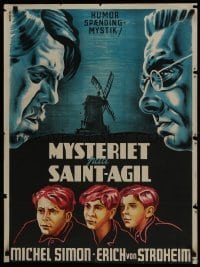 3t052 BOYS' SCHOOL Danish 1940 Christian-Jaque's Les disparus de St. Agil, mystery artwork!