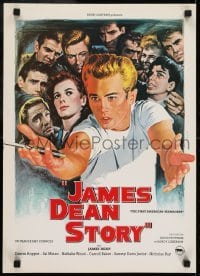 3t102 JAMES DEAN: THE FIRST AMERICAN TEENAGER French 16x22 1980 different art by Jean Mascii!