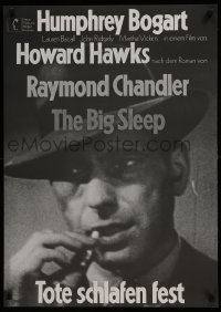 3t470 BIG SLEEP German R1972 great close-up of smoking Humphrey Bogart, Howard Hawks, Hillmann!