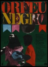 3t473 BLACK ORPHEUS German R1963 Marcel Camus' Orfeu Negro, best art by Blase!