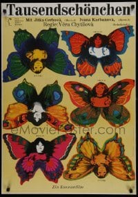 3t483 DAISIES German 1969 Sedmikrasky, different Isolde Baumgart art of top cast as butterflies!