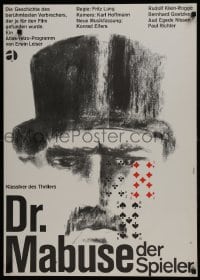 3t489 DR. MABUSE: THE GAMBLER German R1962 Fritz Lang's Dr. Mabuse, der Spieler, cool Blase art!