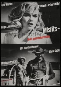 3t512 MISFITS German R1972 Clark Gable, close-up of sexy Marilyn Monroe, John Huston!