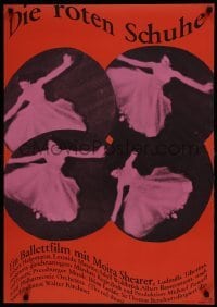 3t531 RED SHOES German R1960s Powell & Pressburger, ballerina Moira Shearer, Hillmann art!