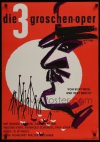 3t545 THREEPENNY OPERA German R1957 G.W. Pabst's Die 3 Groschen-Oper, Hillmann artwork!
