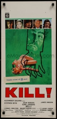 3t924 KILL Italian locandina 1971 James Mason, Stephen Boyd, international drug smuggling!