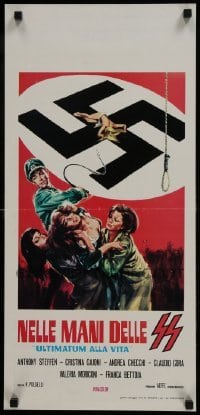 3t931 LAST CHANCE FOR LIFE Italian locandina R1960s different art of WWII Nazi officers and swastika!