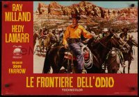 3t863 COPPER CANYON Italian 19x27 pbusta R1963 different image of cowboy Ray Milland on horseback!
