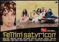 3t864 FELLINI SATYRICON Italian 19x26 pbusta 1970 Federico's Italian cult classic, Rome before Christ!