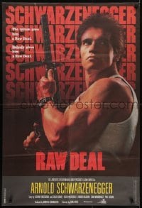 3t048 RAW DEAL Lebanese 1986 Arnold Schwarzenegger w/ wild hair style not seen in the film!