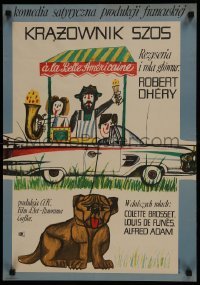 3t750 LA BELLE AMERICAINE Polish 19x27 1962 Robert Dhery, Colette Brosset, Marian Stachurski art!