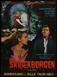 3t031 BLOOD DEMON Swedish 1970 Christopher Lee, Lex Barker, Karin Dor, horror!