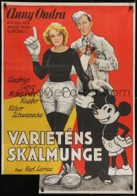 3t034 FAIR PEOPLE Swedish 1930 Anny Ondra as Mickey Mouse by a real unauthorized Mickey!