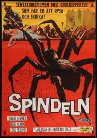 3t036 SPIDER Swedish 1958 Bert I. Gordon horror, it MUST eat YOU to live, different art!