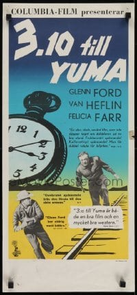3t037 3:10 TO YUMA Swedish stolpe 1957 Glenn Ford, Van Heflin, Farr, Elmore Leonard's story!