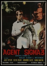 3t068 AGENT SIGMA 3 - MISSION GOLDWATHER Yugoslavian 19x27 1967 Giano Paolo Callegari, Taylor!