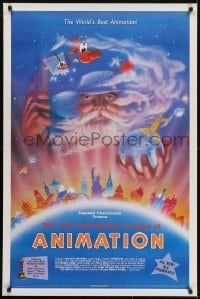 3w008 21ST INTERNATIONAL TOURNEE OF ANIMATION 1sh 1988 cool fantasy artwork!