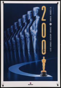 3w010 73RD ANNUAL ACADEMY AWARDS 1sh 2001 cool design & image of Oscar, The Joy of Pepsi!