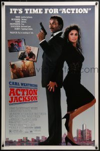 3w017 ACTION JACKSON 1sh 1988 Carl Weathers, Craig T. Nelson, Sharon Stone, sexy Vanity!