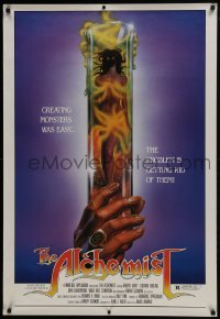 3w025 ALCHEMIST 1sh 1985 directed by Charles Band, sexy monster in a test tube art!