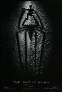 3w039 AMAZING SPIDER-MAN teaser DS 1sh 2012 shadowy image of Andrew Garfield climbing wall!