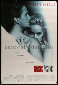 3w080 BASIC INSTINCT 1sh 1992 Paul Verhoeven directed, Michael Douglas & sexy Sharon Stone!