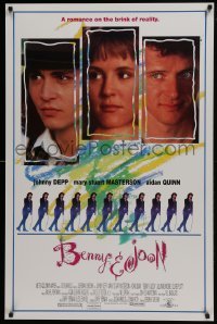 3w107 BENNY & JOON 1sh 1993 Johnny Depp, Mary Stuart Masterson, Quinn, romance on the brink!