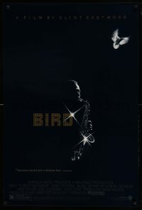 3w115 BIRD 1sh 1988 directed by Clint Eastwood, biography of jazz legend Charlie Parker!