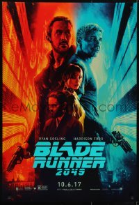 3w123 BLADE RUNNER 2049 teaser DS 1sh 2017 great montage image with Harrison Ford & Ryan Gosling!
