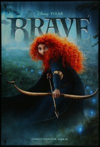 3w137 BRAVE advance DS 1sh 2012 Disney/Pixar fantasy cartoon set in Scotland, cool close image!
