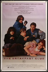 3w139 BREAKFAST CLUB 1sh 1985 John Hughes, Estevez, Molly Ringwald, Judd Nelson, cult classic!