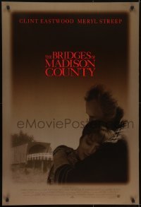3w140 BRIDGES OF MADISON COUNTY advance DS 1sh 1995 Clint Eastwood directs & stars w/Meryl Streep!