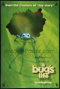3w145 BUG'S LIFE advance DS 1sh 1998 Thanksgiving style, Disney, Pixar, great image!