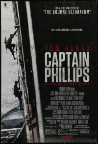 3w156 CAPTAIN PHILLIPS advance DS 1sh 2013 Tom Hanks' ship being boarded by Somali pirates!