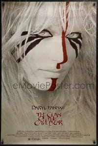 3w176 CLAN OF THE CAVE BEAR 1sh 1986 fantastic image of Daryl Hannah in tribal make up!
