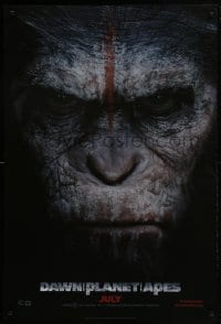 3w203 DAWN OF THE PLANET OF THE APES style A teaser DS 1sh 2014 super close-up of Caesar!