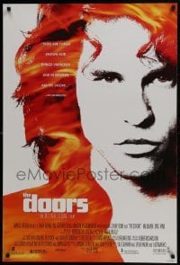 3w233 DOORS DS 1sh 1990 cool image of Val Kilmer as Jim Morrison, directed by Oliver Stone!