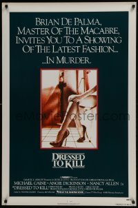 3w237 DRESSED TO KILL 1sh 1980 Brian De Palma shows you the latest fashion of murder, sexy legs!