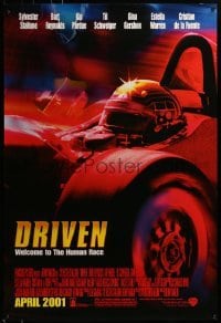 3w238 DRIVEN advance DS 1sh 2001 Sylvester Stallone, Burt Reynolds, cool F1 racing image!