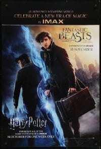 3w270 FANTASTIC BEASTS & WHERE TO FIND THEM/HARRY POTTER DS 1sh 2016 Ezra Miller, Radcliffe!