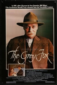 3w358 GREY FOX heavy stock 1sh 1981 Richard Farnsworth as gentleman bandit, western!