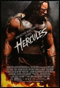 3w386 HERCULES advance DS 1sh 2014 cool image of Dwayne Johnson in the title role!