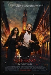 3w427 INFERNO int'l advance DS 1sh 2016 Ron Howard, Tom Hanks, based on the novel by Dan Brown!