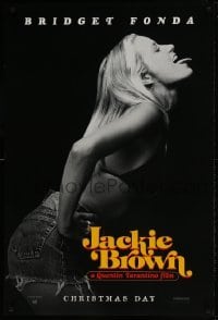 3w454 JACKIE BROWN teaser 1sh 1997 Quentin Tarantino, profile portrait of sexy Bridget Fonda!