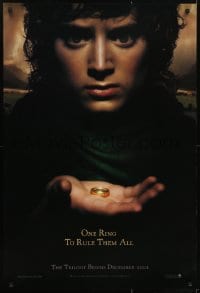 3w540 LORD OF THE RINGS: THE FELLOWSHIP OF THE RING teaser 1sh 2001 J.R.R. Tolkien, one ring!